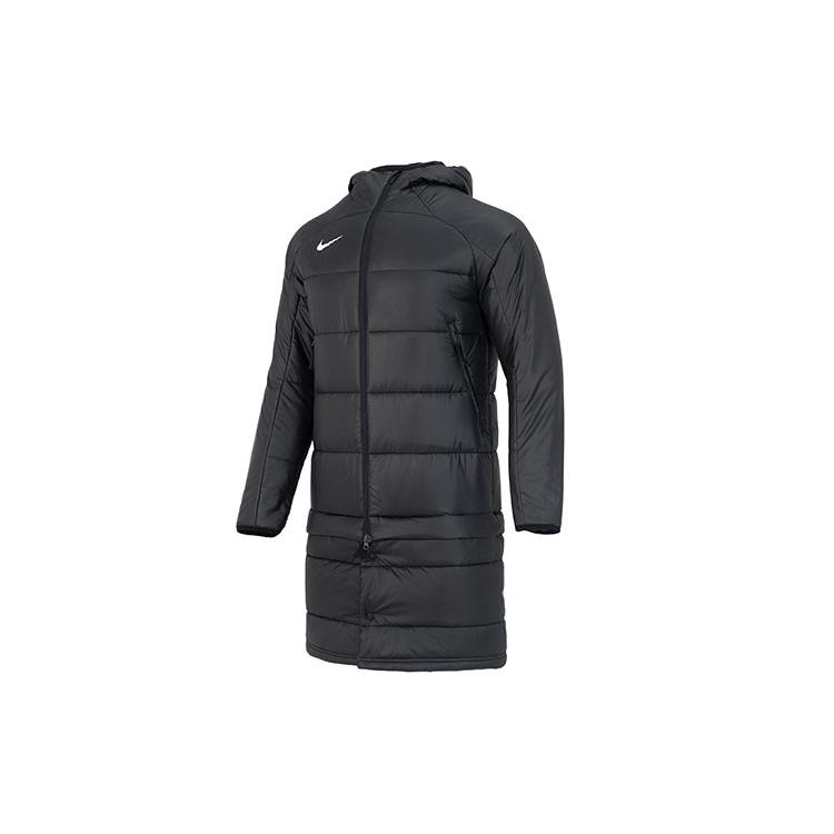 Nike Спортивный Повседневный Длинный Пуховик с Капюшоном Черный DJ6307-010 M