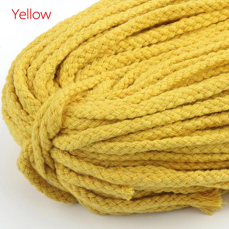 Buy 5mm 100yards DIY String Cotton Rope Macrame Cord Thread Braided ...