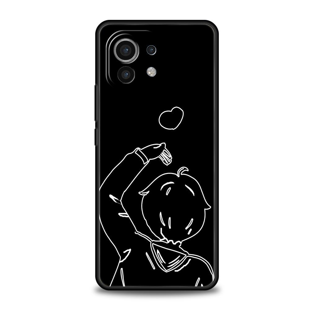 Phone Case For Xiaomi Mi 15 14 14T 13T 12T Pro 12 13 11 Lite 5G 11T X6 X5 Pro Soft TPU Cover Couple Cartoon Aesth Sun Moon