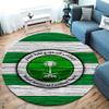 Saudi Senior National Football Team Round Area Rug,Carpet Rug for Living Room Bedroom Sofa Playroom Decor,Non-slip Floor Mat