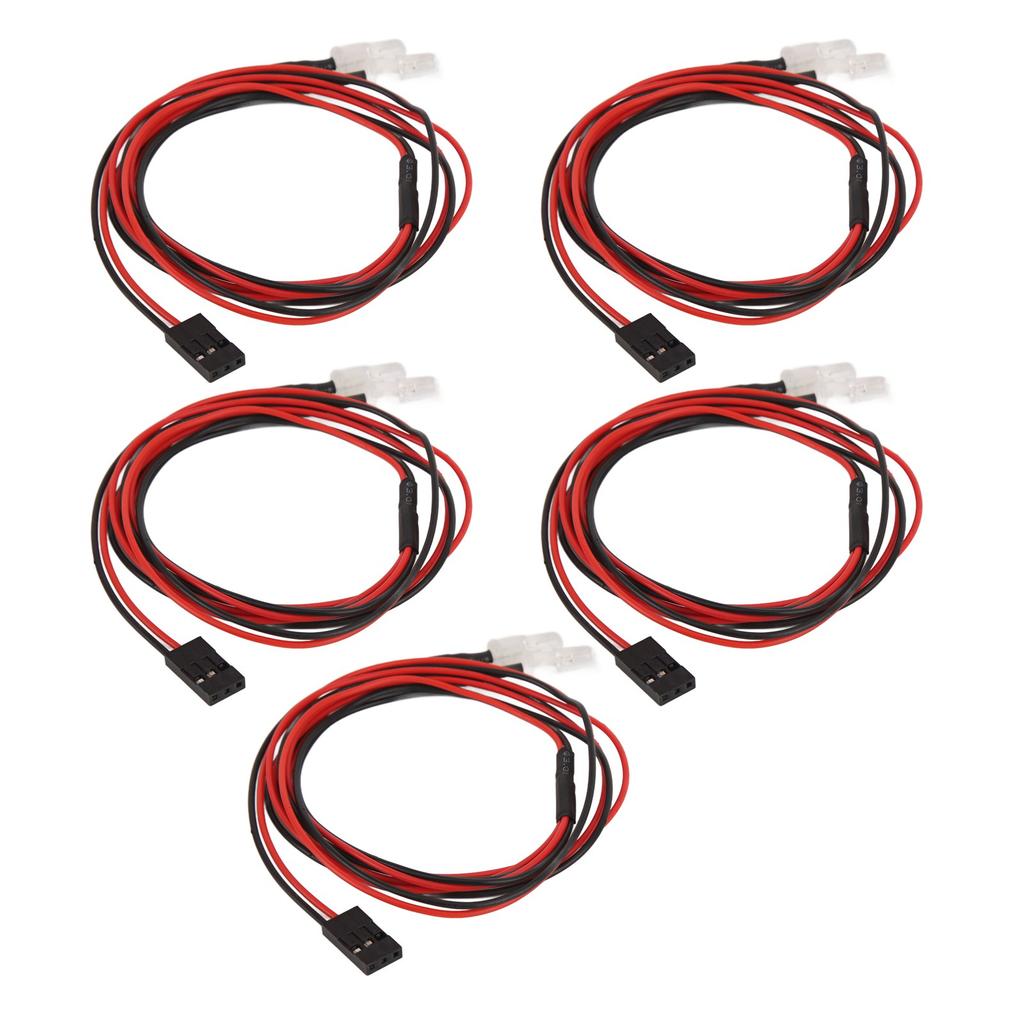 5 Stück RC Auto LED-Licht Universal Hohe Helligkeit Rotes Licht 5mm Lampenperlen 2 LED RC Licht-Kit für