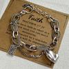 PANJBJ 925 Sterling Silver Metal Bracelet for Women Vintage Handmade Simple Retro Heart Chain Bracelet Birthday Gift Wholesale