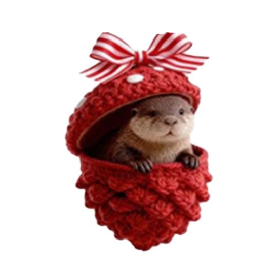 

Лесные животные Желуди Украшения Акриловые Уютный лес Рождественские украшения 2D Акриловая Вязаная Сосновая шишка Животное Подвесное украшение для дома Вечеринка Внутренний декор B