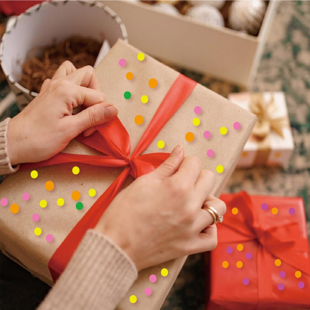 Dot Stickers, 14 Color  Writable Self-adhesive Blank Marker Notebook Round Sticker Labels