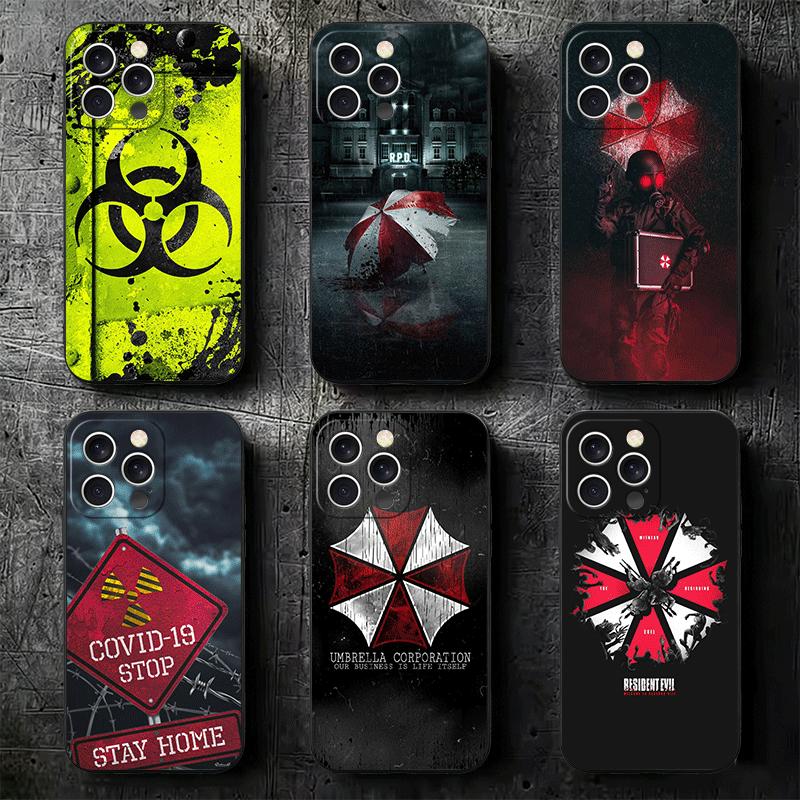 R-Resident-Evil Game Soft Phone Case for iPhone 16 16E 17 Air 15 Pro Max 14 Plus 13 Mini 11 12 7 Black Cover Back Shell