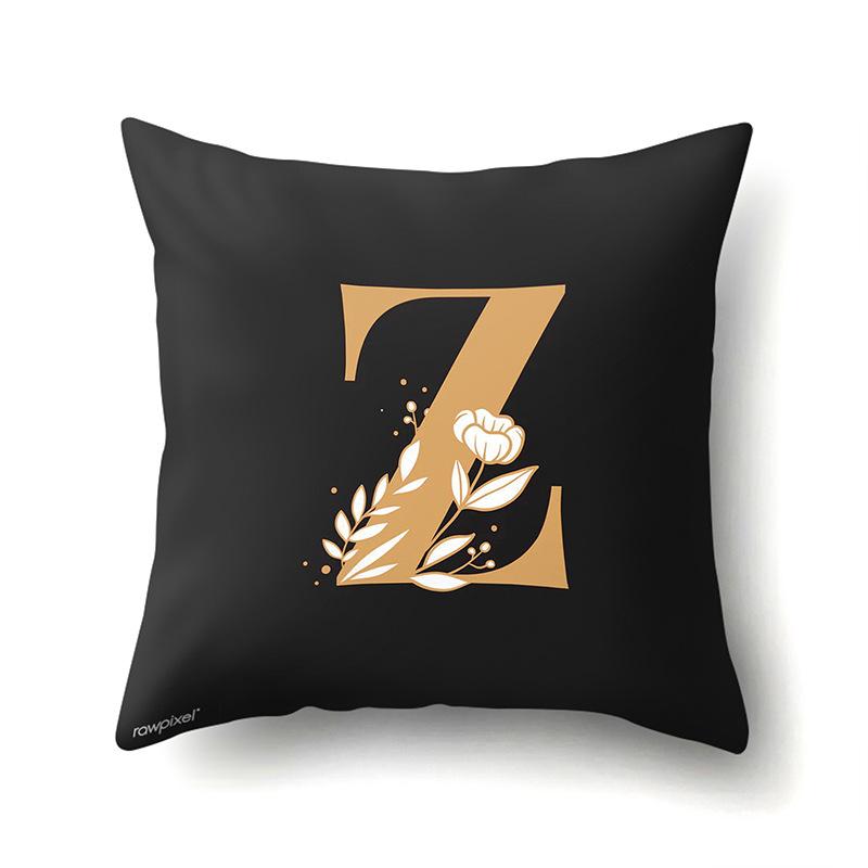 

Полиэстеровая наволочка Украшение для автомобиля Дом 26 английских букв с принтом Поясничная подушка Наволочка для диванной подушки No pillow core