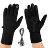 Electric Heated Gloves Non-Slip Cold Weather Screen Touch Winter Electric Heating Gloves for Skiing Cycling Hiking Commuting Men