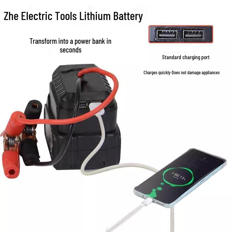 Makita Lithium Battery Converter Charger for Electric Wrench, Grinder, Hammer & Car Emergency Start