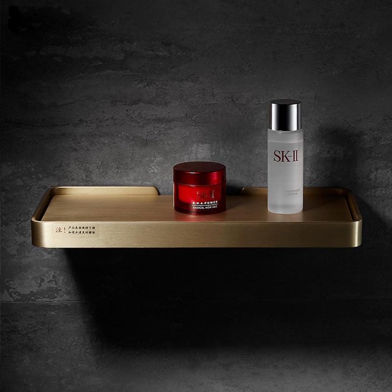 Black Marble Wall Mounted Bathroom Shelf Brass Gold Shower Dresser Storage Rack Bathroom Shelving Bathroom Accessories