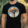 T-Shirt Herren Strauß Emu mit Sonnenbrille Motiv Baumwolle Größe XS bis 5XL