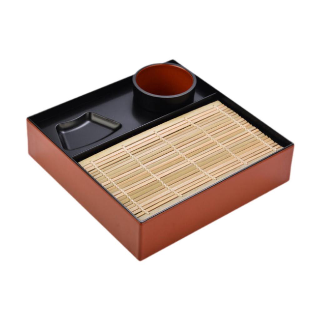 Soba-Nudel-Tablett mit Abtropfmatte Multifunktionale Sushi-Servierplatte Stabile PP-Snackschale für den Heimgebrauch und Partys