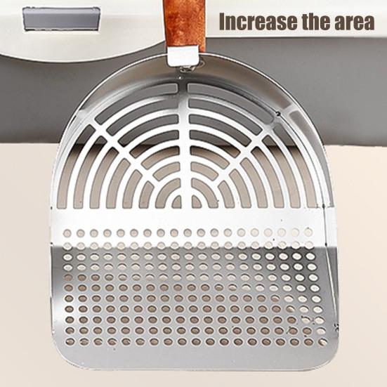 Cat Litter Scoop Stainless Steel Sifting Shovel with Long Handle Pet Waste Scoop Cleaning Tool for Cats Litter Box
