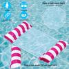Portable Inflatable Striped Floating Bed and Lounge Chair for Pool and Outdoor Use