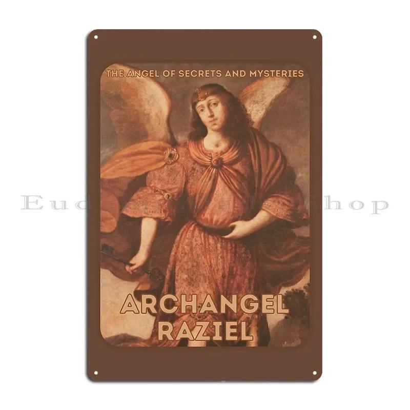Archangel Raziel Metal Sign Cave Rusty Create Classic Iron Tin Sign Poster 20x30cm（7.8x11.8inch）