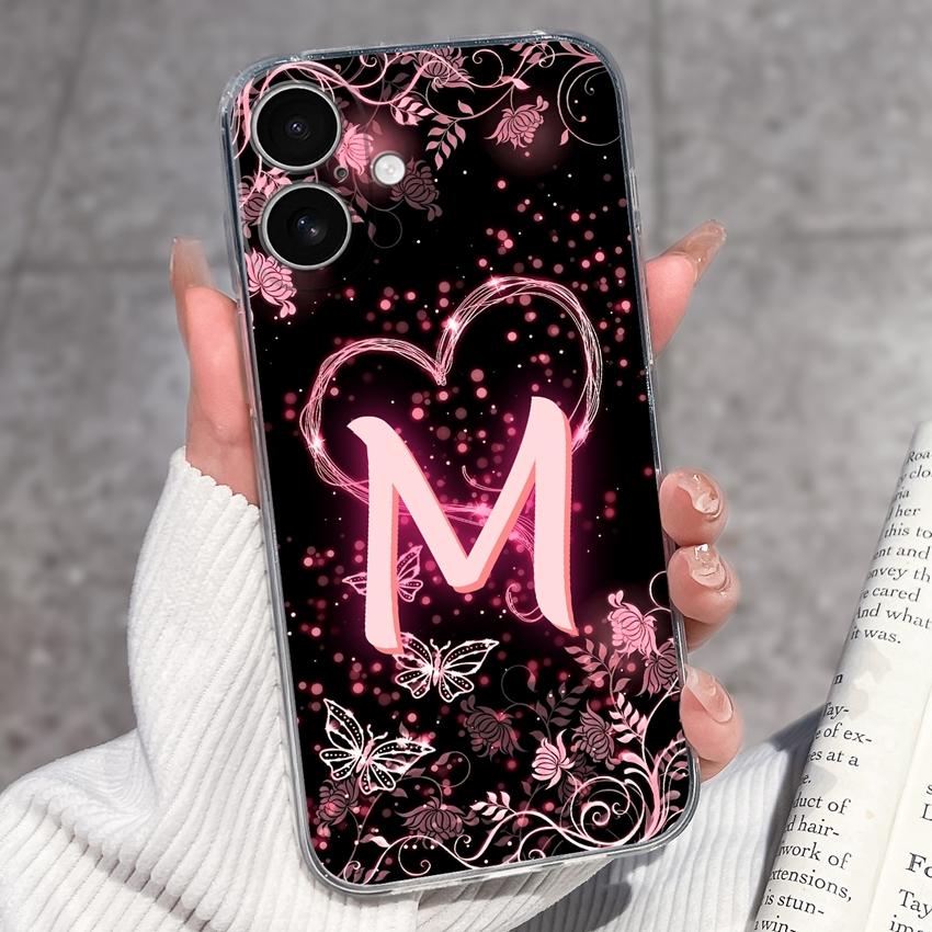 Für iPhone 17 16 15 14 Pro Max Plus 16e 17air Schöne goldene Buchstaben Handyhülle Transparentes TPU Anti-Sturz Schutz Ultra Dünne Hülle Für iPhone Capa