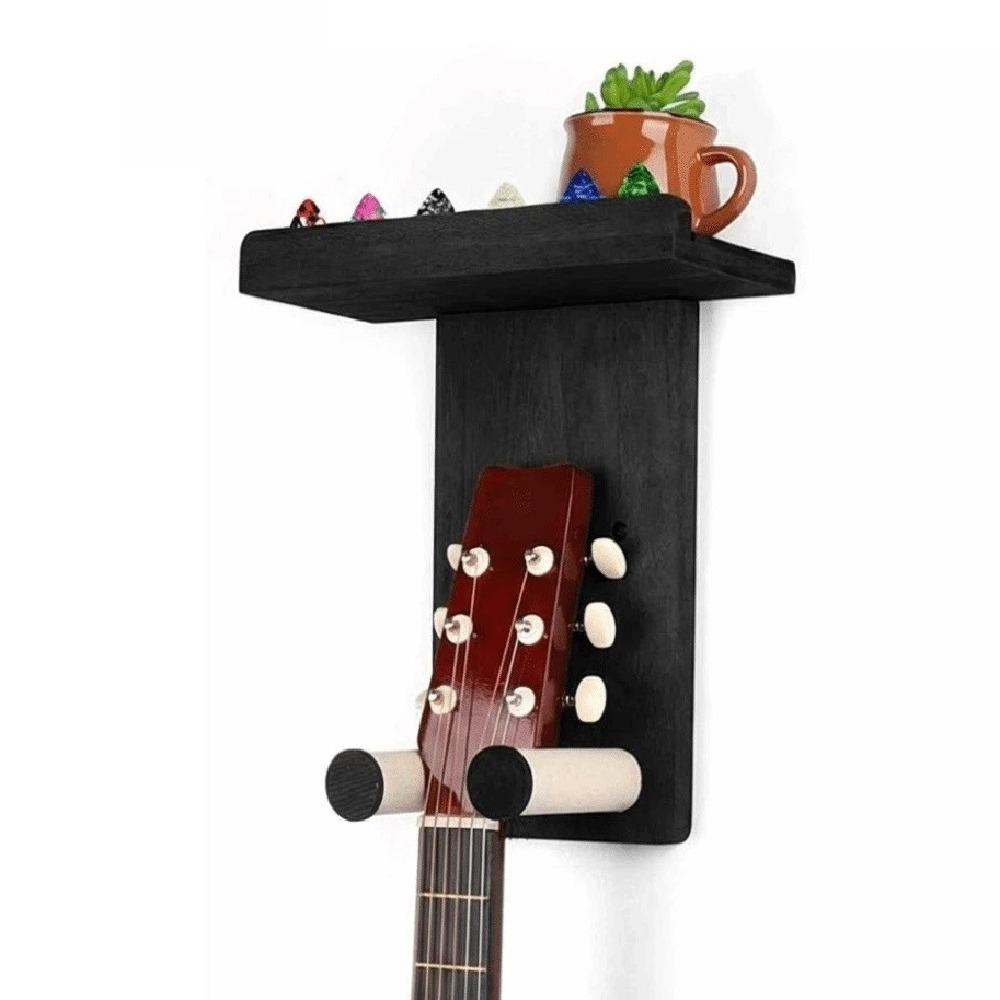 Scratch-Proof Guitar Hanger with Shelf String Instrument Storage Rack Ukuleles Bracket  Studio Use