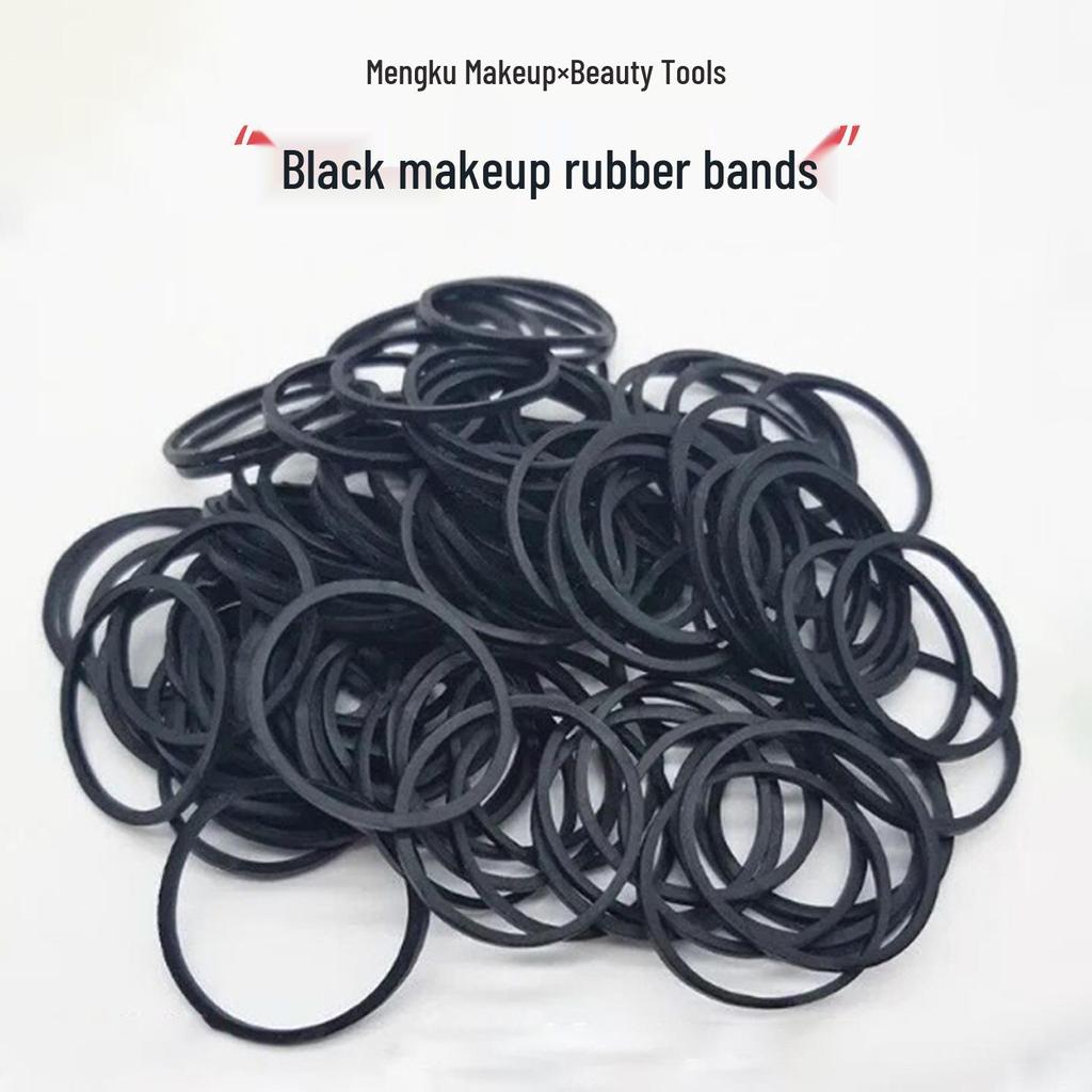 High Elasticity Black Rubber Hair Ties for Styling and Updos