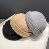 Solid Color Hip-hop Hat Adjustable Melon Skin Caps Casual Brimless Hat  Autumn Winter
