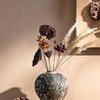 Wabi-sabi Style Ceramic Dried Flower Vase with Retro Ornament for Creative Arrangements