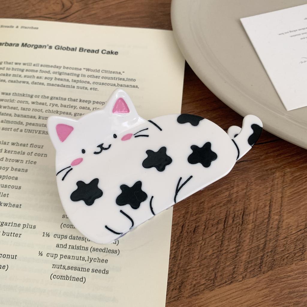 Korean Style Acetic Acid Hairclaw Vintage Sweety Girls Daily Travel Hair Clip Creative Pink Heart Cute Animal Hair Accessories