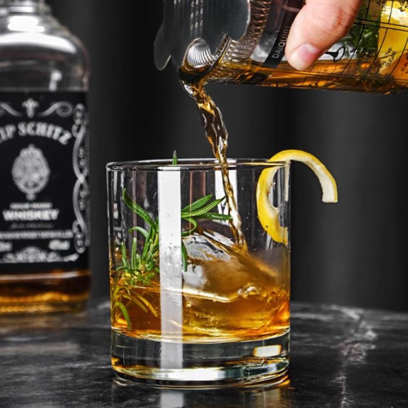 3.8oz/5.3oz/9.8oz Thick Bottom Whiskey Glass Nordic Style Wine Glass Water Bottle Thick Bottom Glass Cup Cocktail Brandy Cups