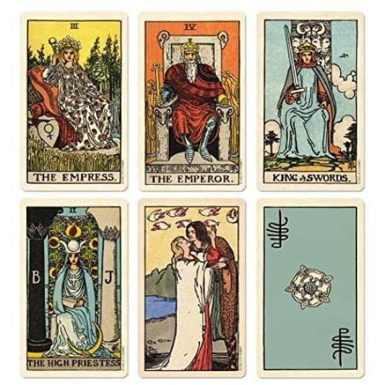LANG Tarot Rider Popular with Beginners Centennial Tarot a with Japanese Tarot Authentic Tarot in a Tin Cards, 78-Card Edition, [Smith-Waite (in Tin)