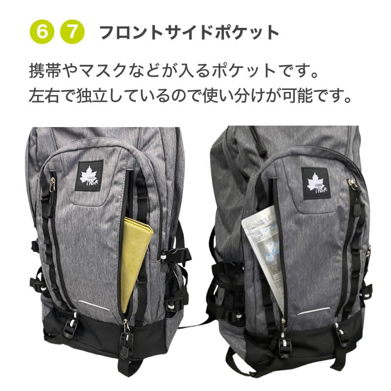 LOGOS Logo Spark Backpack, Large Capacity 30L, Herringbone Pattern, 78-03 (Black)