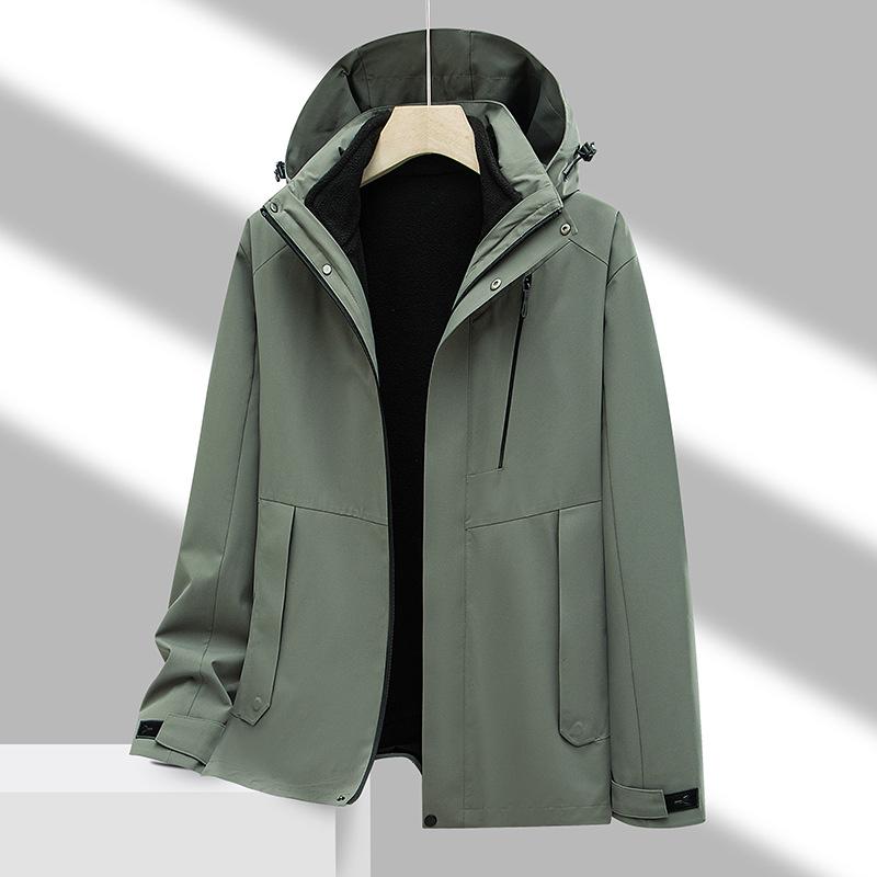 

Autumn & Winter Windproof 3-in-1 Jacket Set for Couples – Detachable, Waterproof, Men s & Women s Mountaineering Clothing 5XL