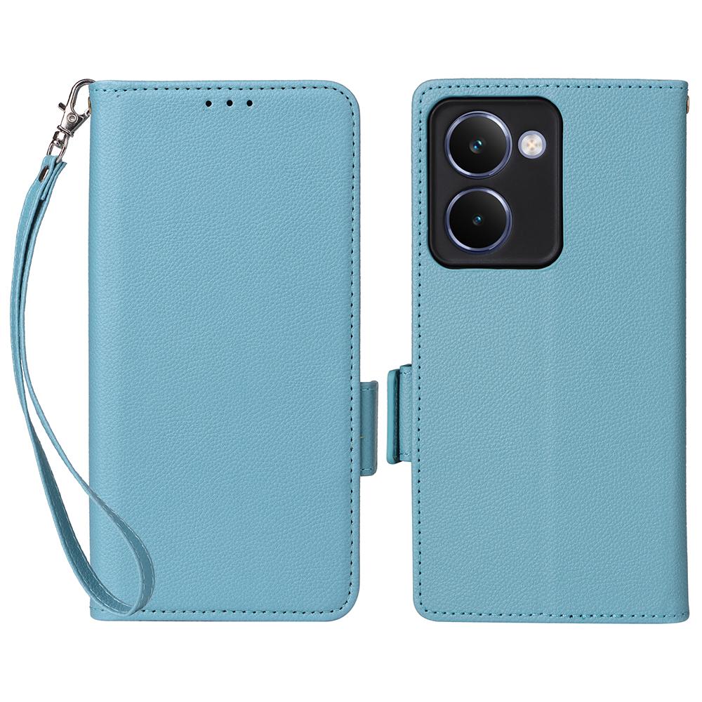 For Realme P3 Ultra 5G Case with Wrist Strap Litchi Texture PU Leather Wallet Phone Cover