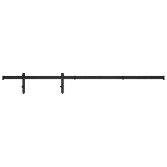 Kit de porte d'armoire coulissante - vidaXL - 122 cm - Acier au carbone - Noir - Coulissante à gauche
