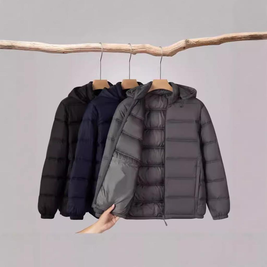 Winter, Men's Cotton Coat, Thick, Hooded Cotton Jacket, Detachable, Hat, Cotton Jacket, Short for Middle-aged and Young People, Cotton Jacket