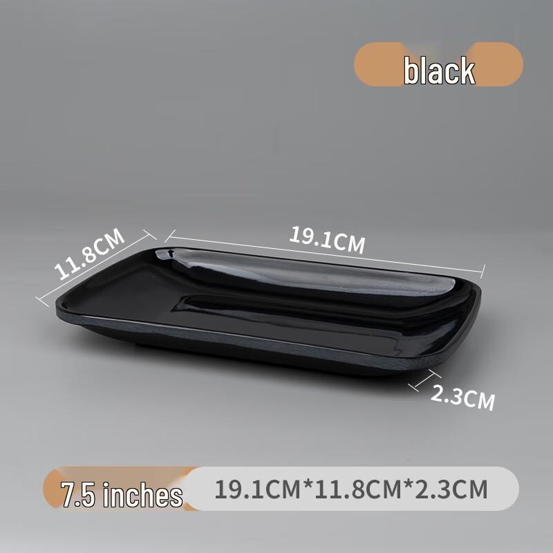 Zhaoran Black Melamine Round Restaurant Plate