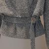 Women's V-Neck Shimmer Knit Pullover