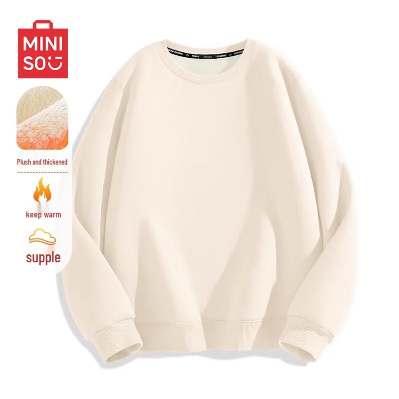 MINISO Men's Casual Round Neck Pullover Sweatshirt