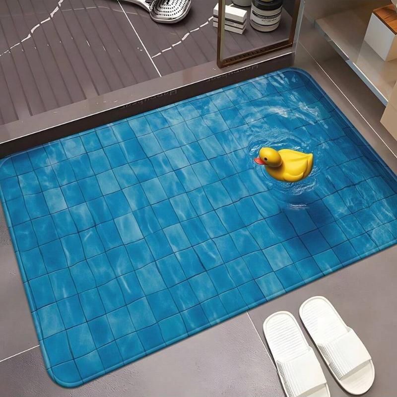 1Pc Diatom Mud Floor Mats Absorbent Quick-drying Bathroom Floor Mats Household Bathroom Wear-resistant Non-slip Foot Mats