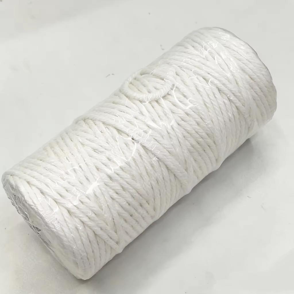 4mm Waterproof Hot Sale Colorful DIY Craft Twine Satin Cord Twisted Cord Natural Macrame Cotton Rope for Bags & Shoes