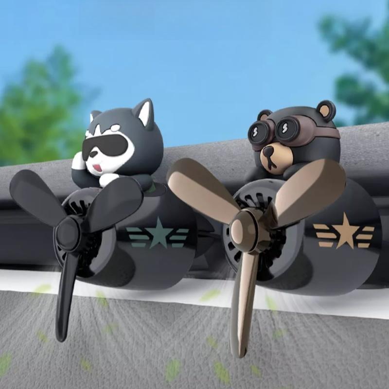 Cute Car Air Vent Perfume Decor Bear Pilot Modeling Car Fragrance Ornament Auto Interior Decoration
