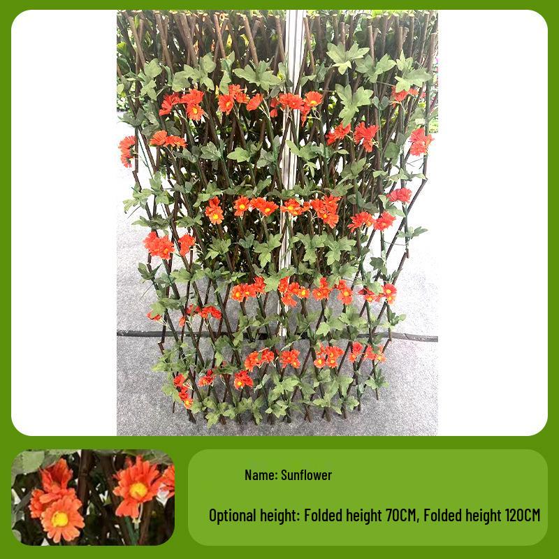 Expandable Pastoral Ivy Leaf Fence: Outdoor Green Hedge for Garden or Courtyard Decoration