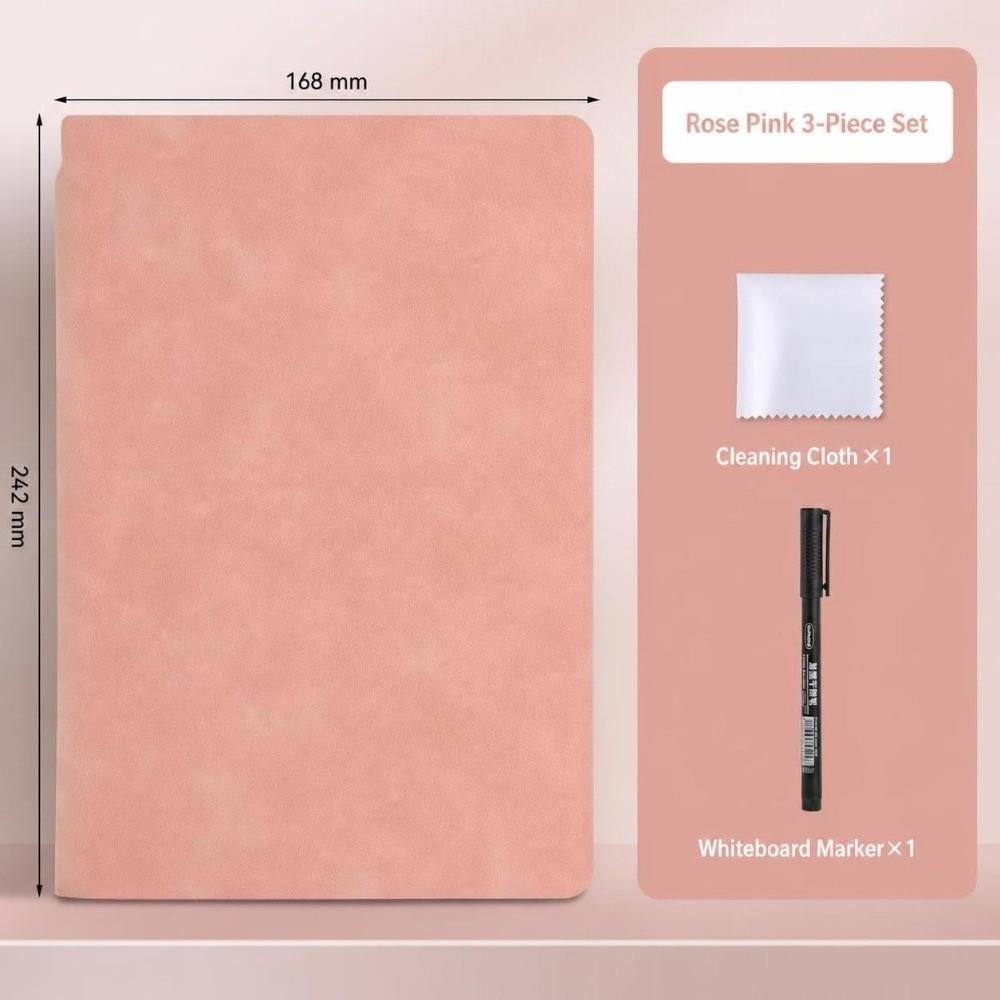 Multifunctional A5 Dry Erase Notebook Portable Foldable Writing Notepad Reusable White Board Notebook School Office Supplies