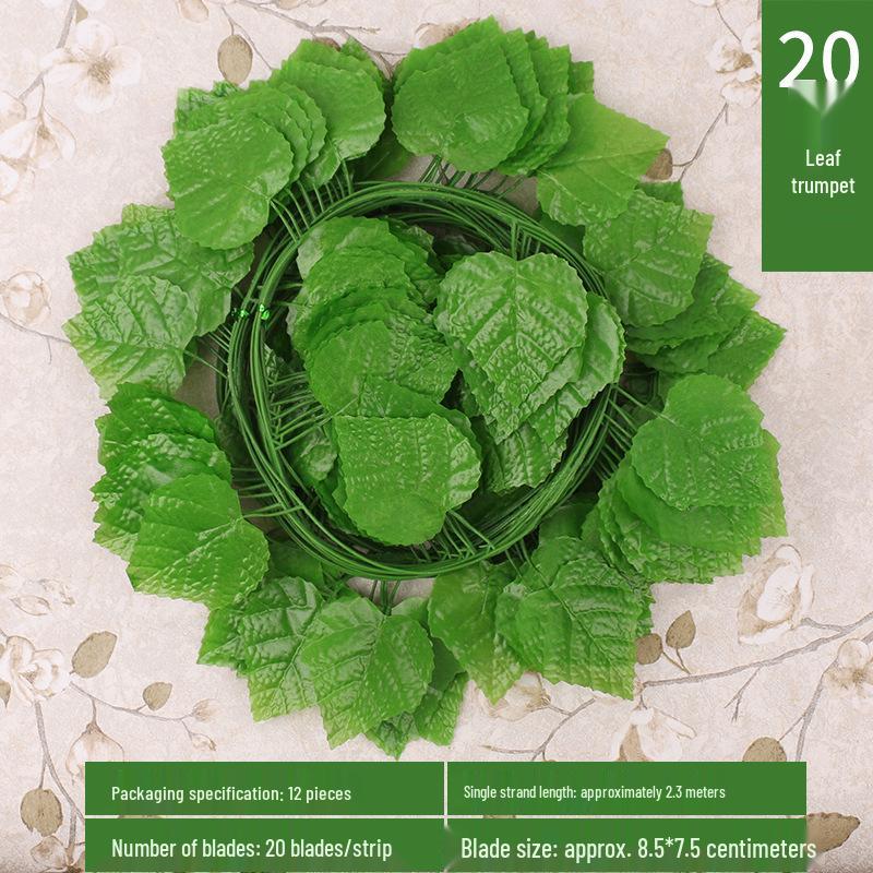 Artificial Green Leaf Grape Vine with Grape Leaves for Ceiling Decoration