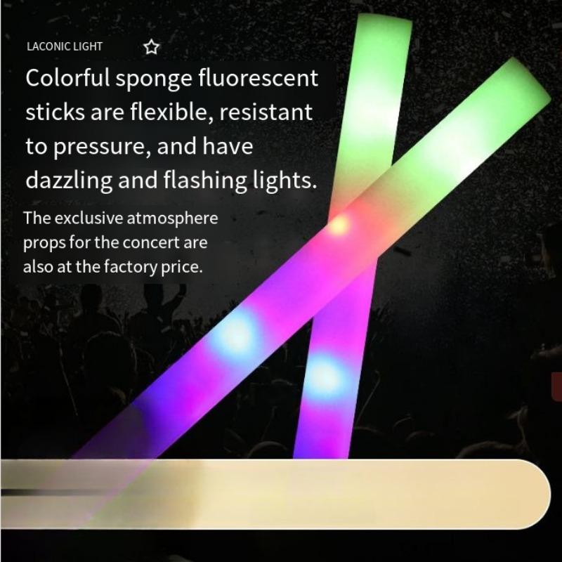 1PC handheld concert glow stick large party support stick wholesale colorful sponge atmosphere disposable glow stick