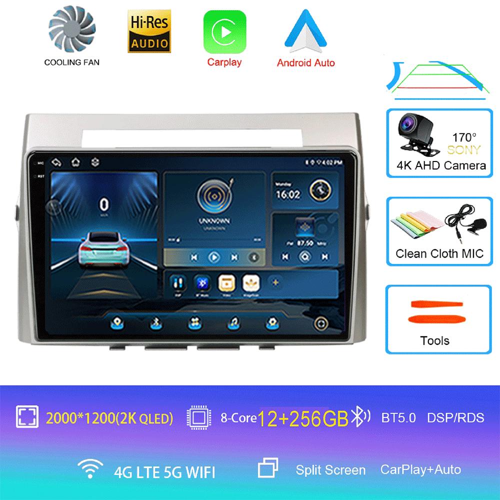 9inch Android 14 Car RadioFor Toyota Corolla Verso AR10 2004-2009 Multimedia Player Android Auto Wireless Carplay GPS 2Din DVD