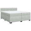 VidaXL Bed Slat Base and Mattress Light Grey 200x200cm Velvet 3288708