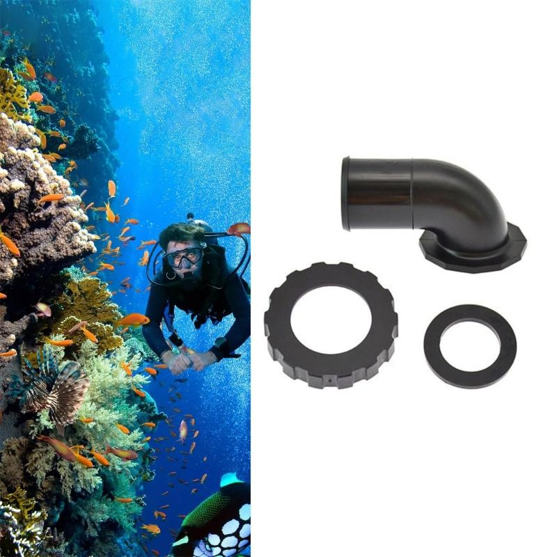 Durability Scubas Elbow Connector with Seal Rings and Nut Elbow Airways Hose Connector Assembly