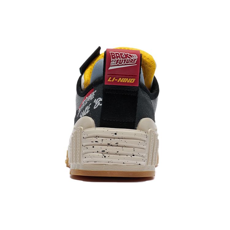 LiNing Back To The Future X  001 Unblock Comfortable Casual Low-Top Sneakers Women Sneakers Black White Gray AGCR370-1