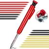 Matita da falegname Metallo Testa Lunga Foro Profondo Professionale Ingegneria Asciugatura Rapida Marcatore Grafite Falegnameria Linee Nere Rosse