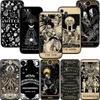 LO93 Witch Divination Tarot Moon Soft Shell Phone Case for iPhone 16 15 14 13 12 Pro Max Plus Mini