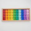 Transparent Rainbow 3D Building Blocks: Educational Acrylic Cubes for Children