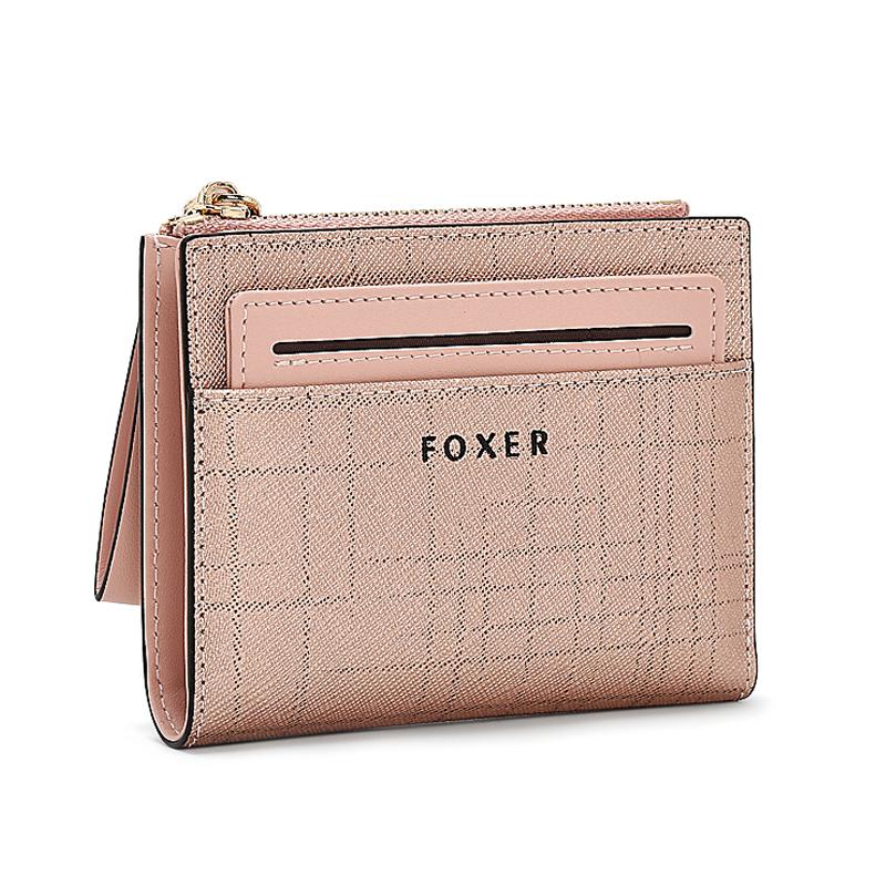 

FOXER Spilt Leather Women s Fashion Short Buckle Zipper Wallet Temperament 2026 New Multi Card Coin Clutch Purse Gift For Mom