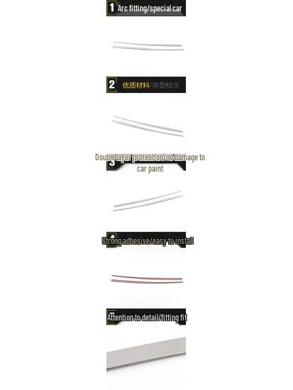 Compatible Stainless Steel Rear Bumper Bright Strip for 22 CS75PLUS Second-Gen Models - Upper Trim Modification